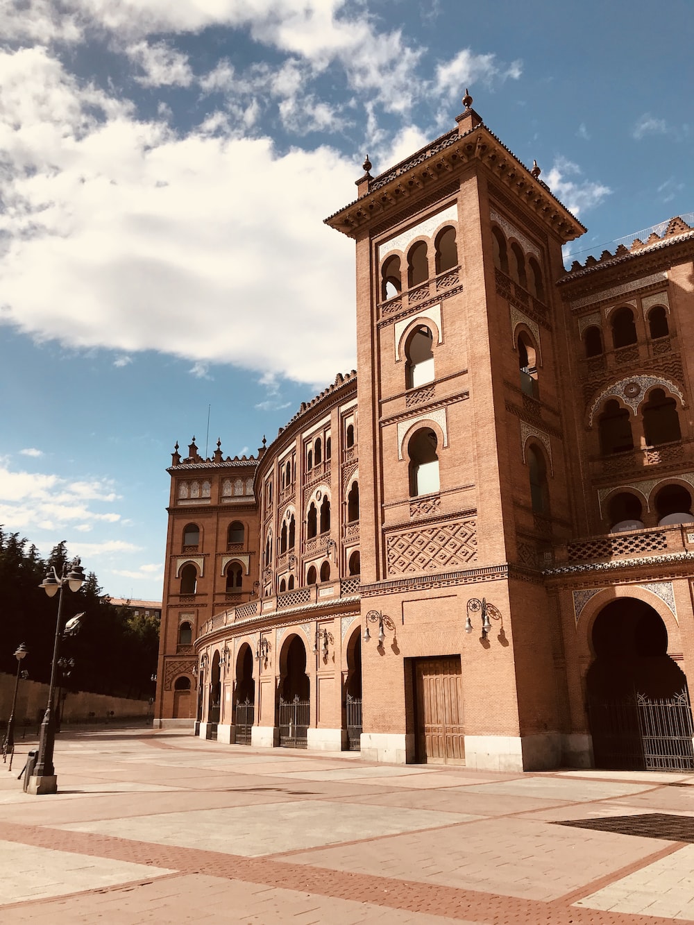 Las Ventas in Madrid under white and blue sky during daytime