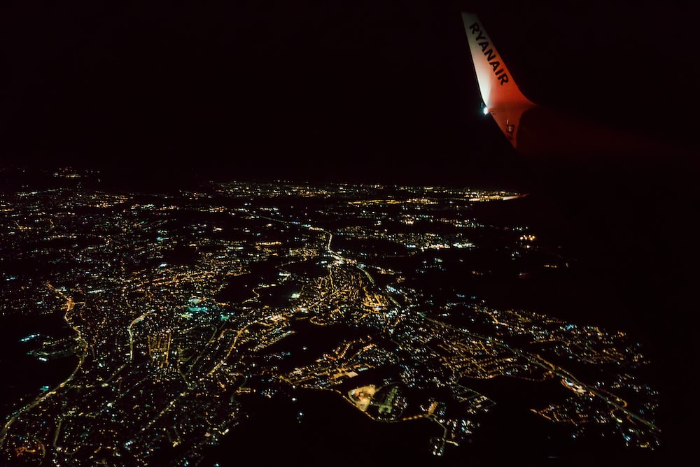 aerial photography of city escape during nighttime