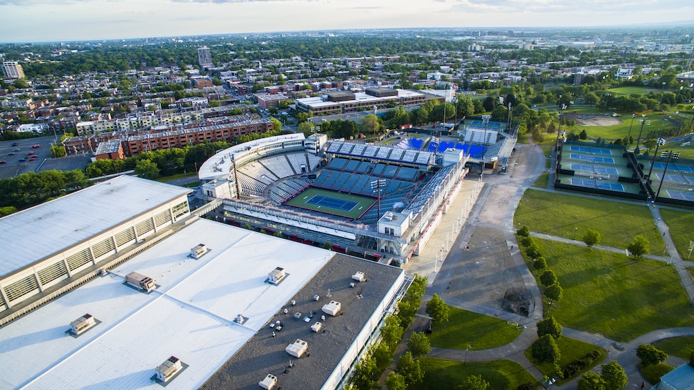 aerial view of stadium