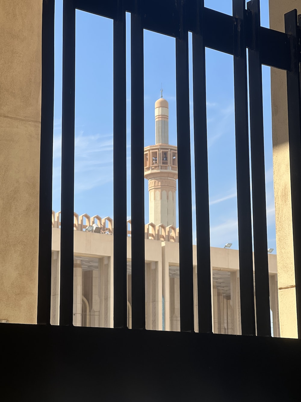 a view through a window of a building
