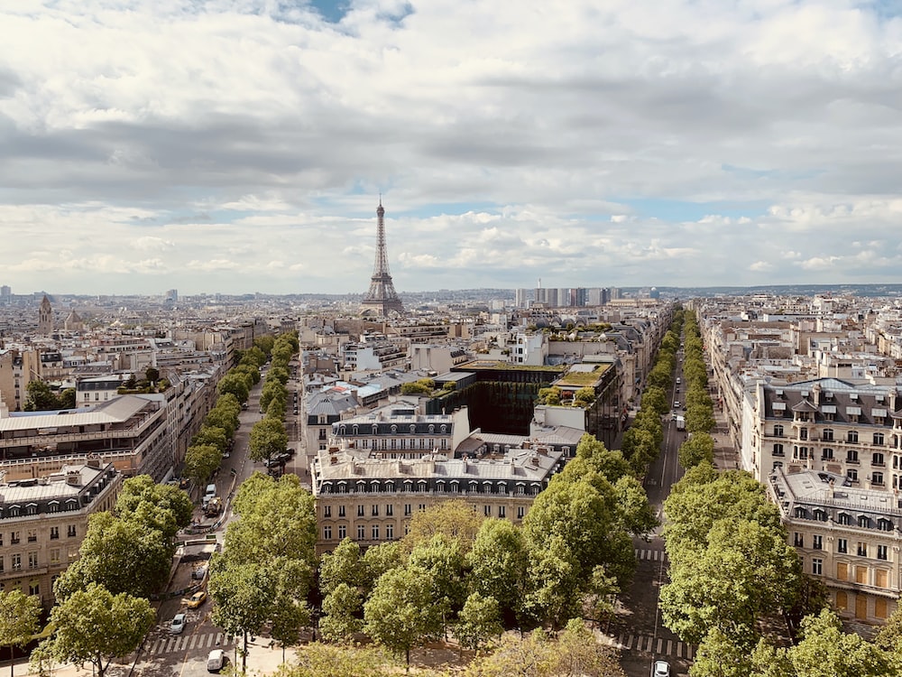 bird's eye view of Paris