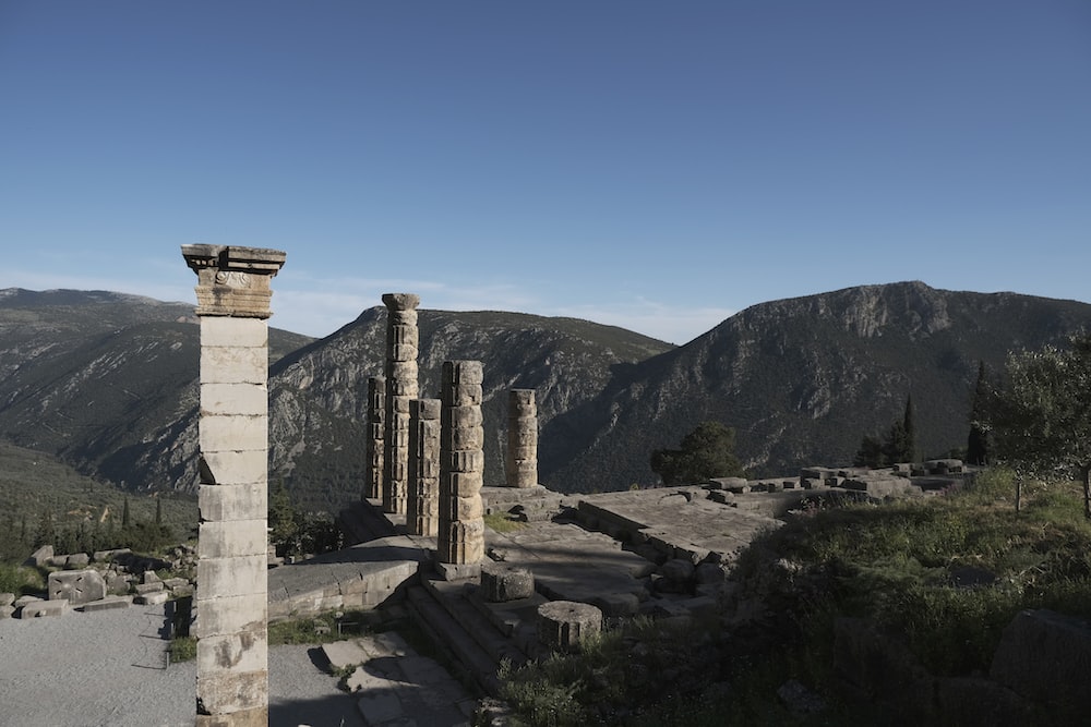 stone pillars in a mountainous region