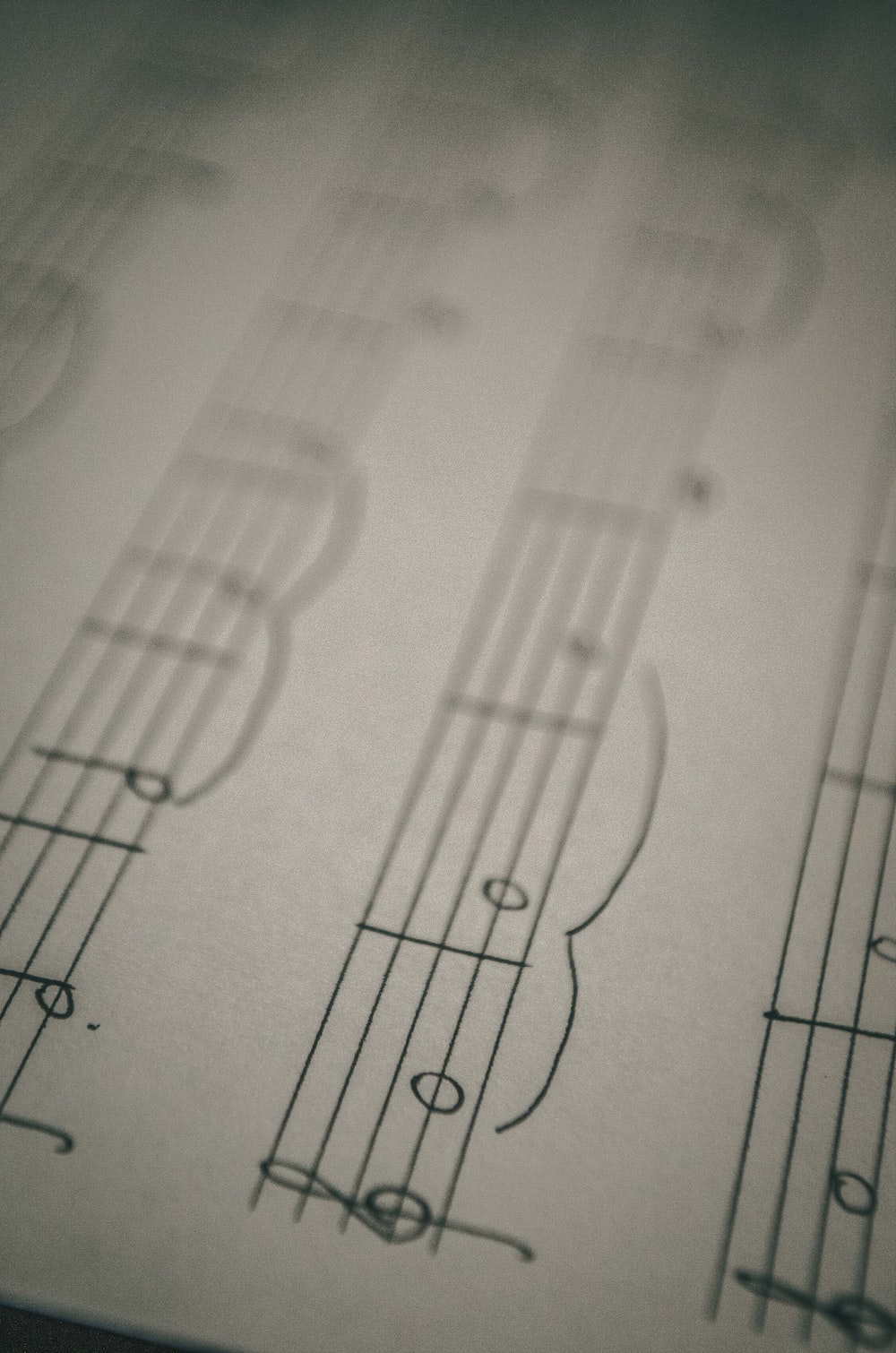 white paper with musical notes