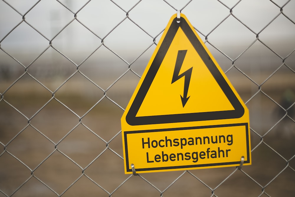 yellow electric sign