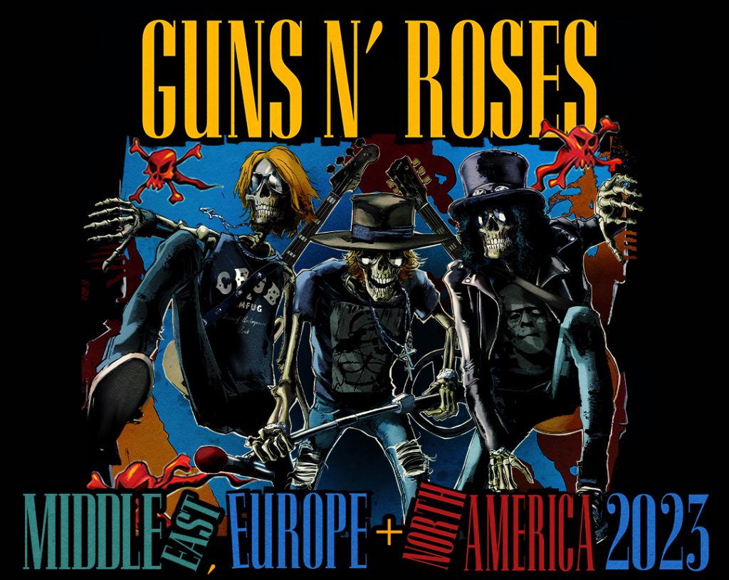 Portada del Tour 2023 Guns N' Roses