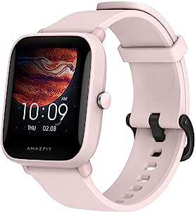 Amazfit Bip U Pro Smartwatch Reloj Inteligente con GPS Incorporado 60+ Modos Deportivos 5 ATM Fitness Tracker Oxígeno en Sangre Frecuencia cardíaca Monitor de sueño 1.43 Pantalla táctil Rosa