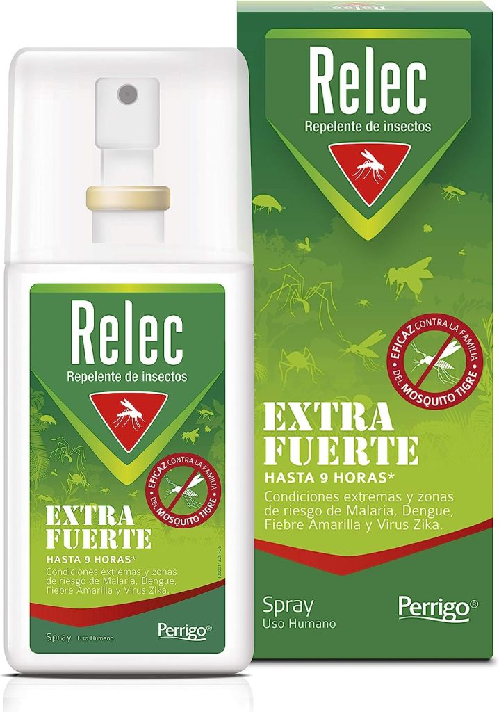 
Relec Extra Fuerte Spray Antimosquitos, Repelente de Mosquitos, Eficaz Contra El Mosquito Tigre, Eficacia y Protección Contra las Picaduras de Mosquitos
