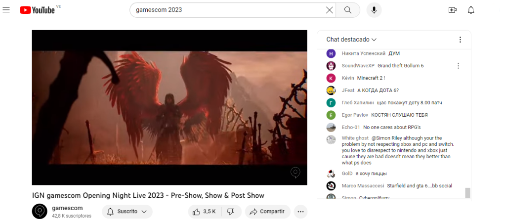 IGN gamescom Opening Night Live 2023 - Pre-Show, Show & Post Show