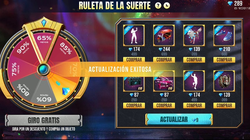 Ruedas de la Suerte en Free Fire